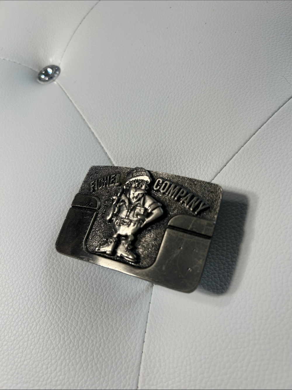 Fisher pewter belt buckle cartoon digger - Picture 9 of 14